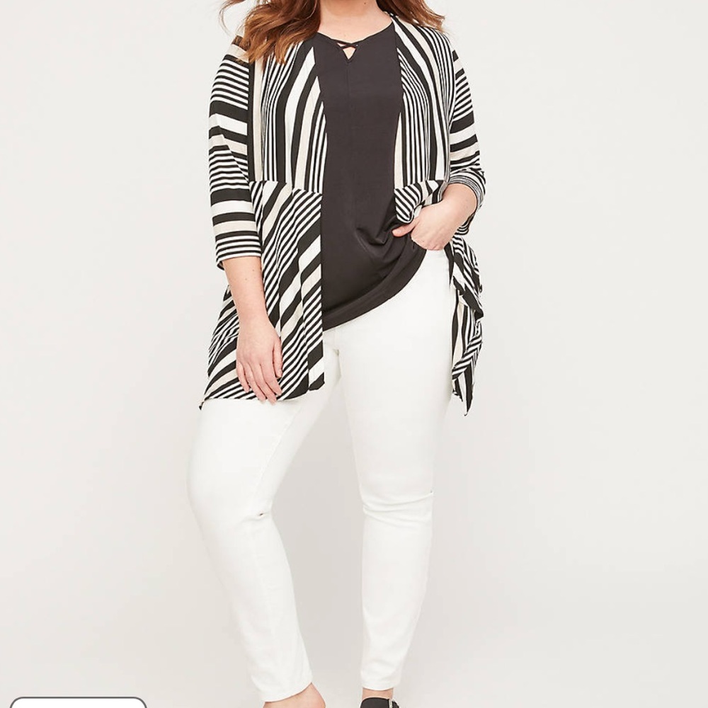 Plus size 5XWP Solid White Slim Jegging